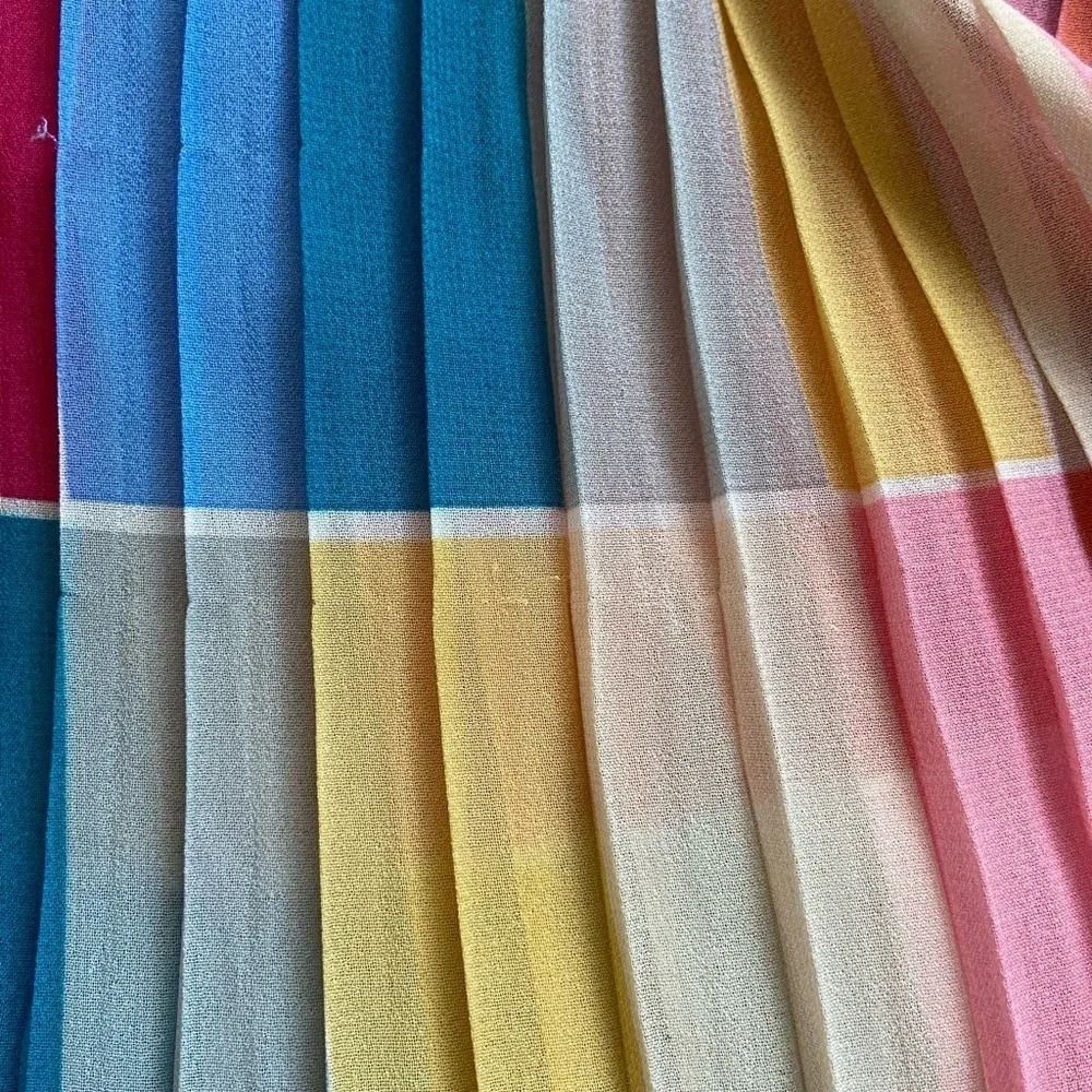 Fate Rainbow Multicolored Maxi Dress 
S Deep Vneck Cocktail New Imperfections - Picture 14 of 14